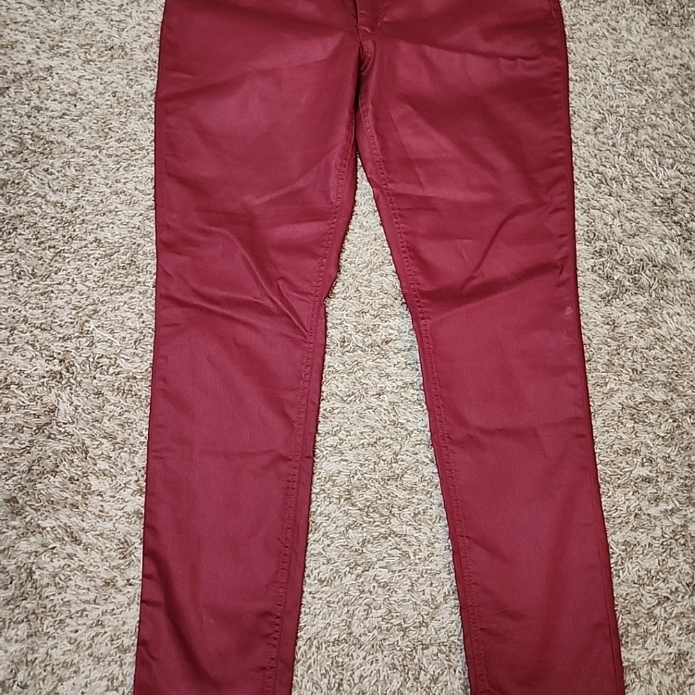 Bisou Bisou Michele Bohbot Skinny Jeggings Red Jeans Denim Pant Cotton Women - Picture 2 of 8